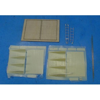 S SCALE SOUTHERN PACIFIC FLAT CAR BULKHEAD ADD-ON KIT