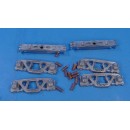 O SCALE ANDREWS FREIGHT CAR TRUCKS LESS WHEELS