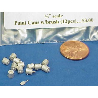 O SCALE PAINT CANS WITH BRUSH