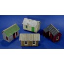 O/On3/On30 MINING OR LOGGING CABINS SET OF 4