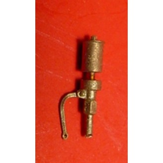 O SCALE TOP MOUNT SINGLE CHIME WHISTLE WITH ARM DOWN