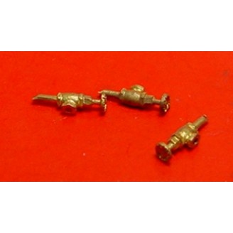 O SCALE HYDRANT STYLE GLOBE VALVES ON 1/2" PIPE