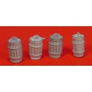 O SCALE SMALL BARRELS WITH LIDS