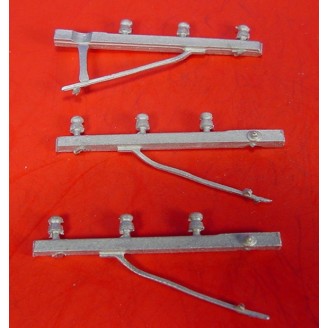 O SCALE COMMUNICATION POLE ALLEY STYLE 3 WIRE CROSS ARMS