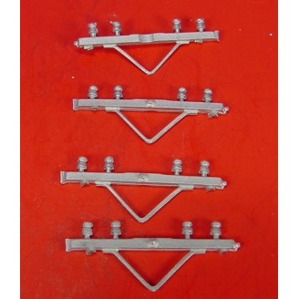 O SCALE COMMUNICATION POLE 4 WIRE CROSS ARMS