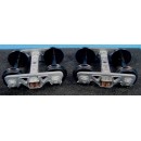 O SCALE SPRUNG ROLLER BEARING TRUCKS WITH INTERMOUNTAIN WHEELS
