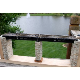 MULTI SCALE HEAVY DUTY BRIDGE WITH ABUTMENTS AND CENTER PIER