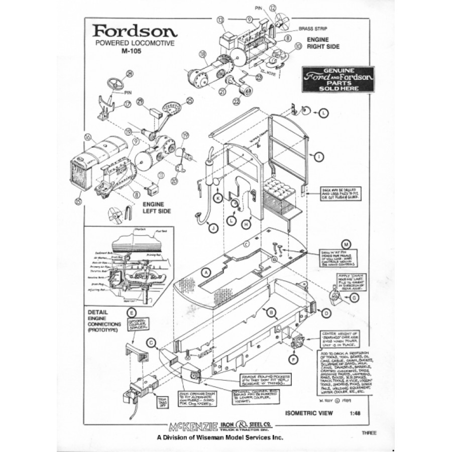 Details about   1/48 O SCALE/On3/On30 WISEMAN MODEL SERVICES FORDSON STYLE FARM TRACTOR KIT 