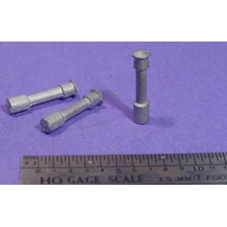 HO/HOn3 DETAIL PARTS: ROOF MOUNT STOVE PIPES