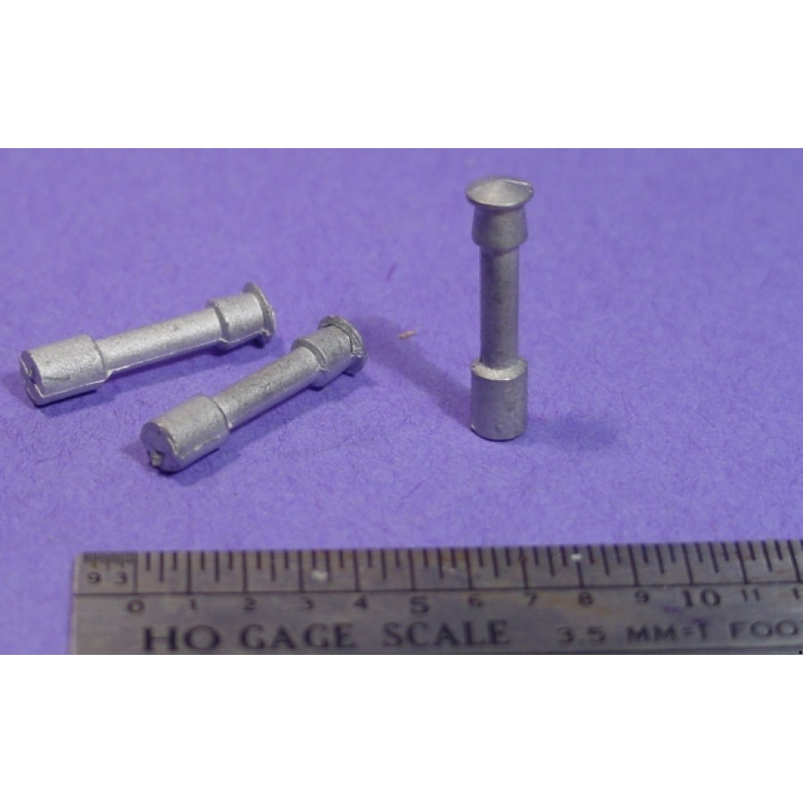 HO/HOn3 WISEMAN MODEL SERVICES DETAIL PARTS #HO161 ROOF MOUNT STOVE PIPES 