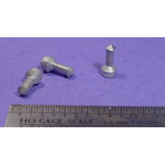 HO/HOn3 DETAIL PARTS: SHORT ROOF MOUNT STOVE PIPES
