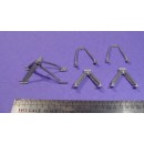 HO/HOn3 WISEMAN MODEL SERVICES DETAIL PARTS #HO162 SHORT ROOF MOUNT STOVE PIPES 