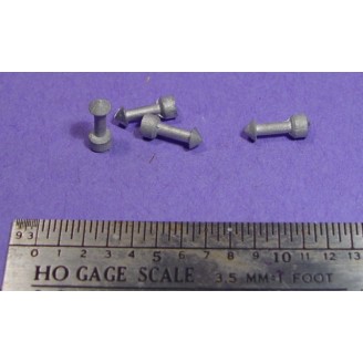 HO/HOn3 DETAIL PARTS: SMALL STOVE OR ROOF MOUNT STACKS