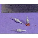 S SCALE / Sn3 DETAIL PARTS : BUILDING ROOF FINIALS