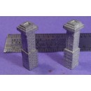 S SCALE / Sn3 DETAIL PARTS : 2 BRICK CHIMNEYS D&RGW STYLE