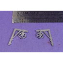 S358  ROOF MOUNT STACKS S SCALE Sn3 1/64 WISEMAN MODEL SERVICES DETAIL PARTS 