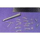 S SCALE / Sn3 DETAIL PARTS : SMALL WATER TANK SPOUT AND DETAILS SET