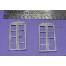 S SCALE / Sn3 DETAIL PARTS : 8 PANE DOUBLE HUNG WINDOWS GUNNISON STATION STYLE
